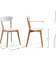 Καρέκλα Areia, λευκή λακαρισμένη μελαμίνη και μασίφ ξύλο δρυός