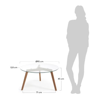 Glass Kirb coffee table Ø 90 cm - sizes