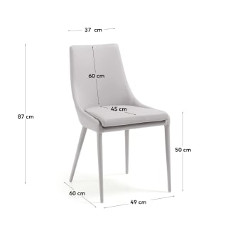 Davi beige vegan leather chair - sizes