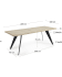Koda table 220 cm oak bleached black legs
