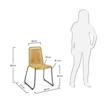 Mustard Amirah chair - sizes