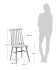 Καρέκλα Tressia DM και γκρι λακαρισμένο μασίφ ξύλο καουτσούκ