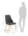 Καρέκλα Rosie, σκούρο γκρι και πόδια σε ξύλο οξυάς σε φυσικό φινίρισμα