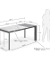 Axis extendable porcelain table with Kalos Blanco finish and dark grey legs, 120 (180) cm