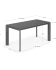 Axis extendable porcelain table with Iron Moss finish and black steel legs, 160 (220) cm