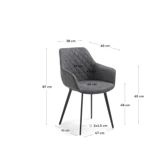 Amira chair graphite - sizes