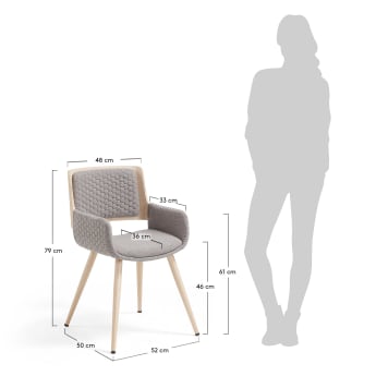 Angie chair light grey - sizes