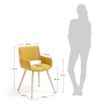 Mustard Angie chair - sizes