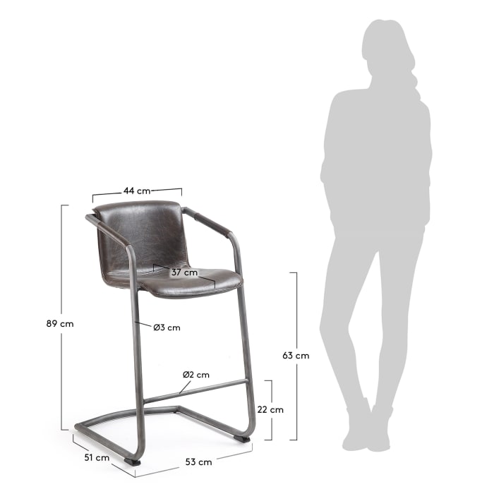 Britney barstool height 65-85 cm | Kave Home