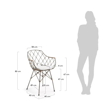 Καρέκλα Endora - μεγέθη