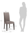 Καρέκλα Freda, γκρι και πόδια σε μασίφ ξύλο οξυάς σε μαύρο φινίρισμα