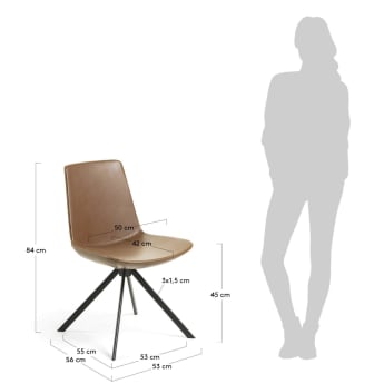 Zeva chair brown - sizes