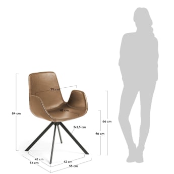 Brown Yolanda chair - sizes