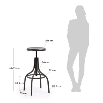 Tabouret de bar Britney hauteur 65-85 cm - dimensions