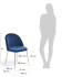 Ivonne blue velvet chair