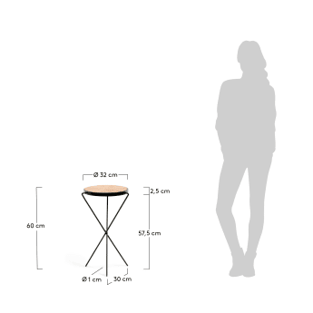 Βοηθητικό τραπέζι Ayumi Ø 32 εκ - μεγέθη
