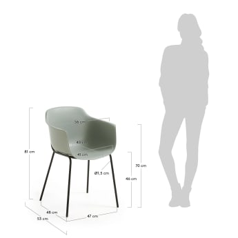 Καρέκλα Khasumi, γκρι - μεγέθη