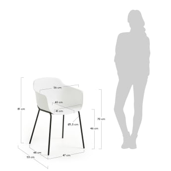 Καρέκλα Khasumi, λευκό - μεγέθη