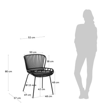 Surpik black chair - sizes