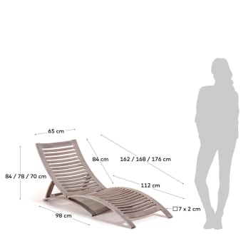 Lucien aged lounger - sizes