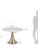 Table ronde Oria en marbre blanc et pieds en acier doré Ø 120 cm