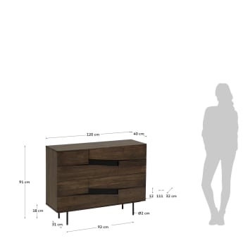 Cutt 120 x 91 cm chest of drawers - sizes