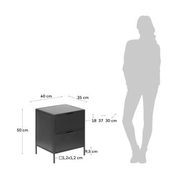 Shantay bedside table 40 x 50 cm - sizes