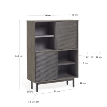Indiann cabinet in solid acacia wood 100 x 140 cm - sizes