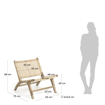 Beida solid teak armchair - sizes