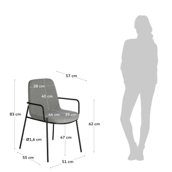 Chair Giuilia light grey - sizes