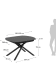 Ανοιγόμενο τραπέζι Yodalia, γυαλί και ατσάλινα πόδια σε μαύρο φινίρισμα, 130(190) x100 εκ