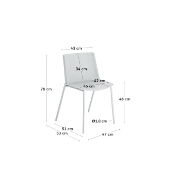 Outdoor Hannia grey chair - sizes