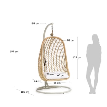 Ekaterina hanging chair with base - sizes