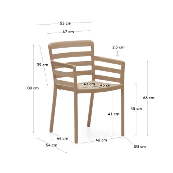 Nariet outdoor chair in beige plastic - sizes