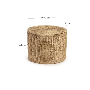 Yessira natural fibre clothes basket, 45 cm - sizes