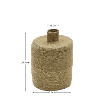Vase Salinas en fibres naturelles, finition naturelle 30 cm - dimensions