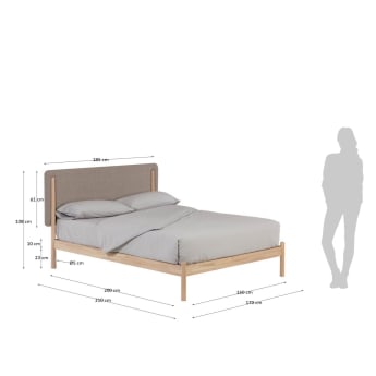 Κρεβάτι Shayndel, μασίφ καουτσούκ, για στρώμα 160x200εκ - μεγέθη