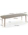Oqui oval extendable MDF table with brown lacquer and solid beech legs 160 (260) x 100 cm