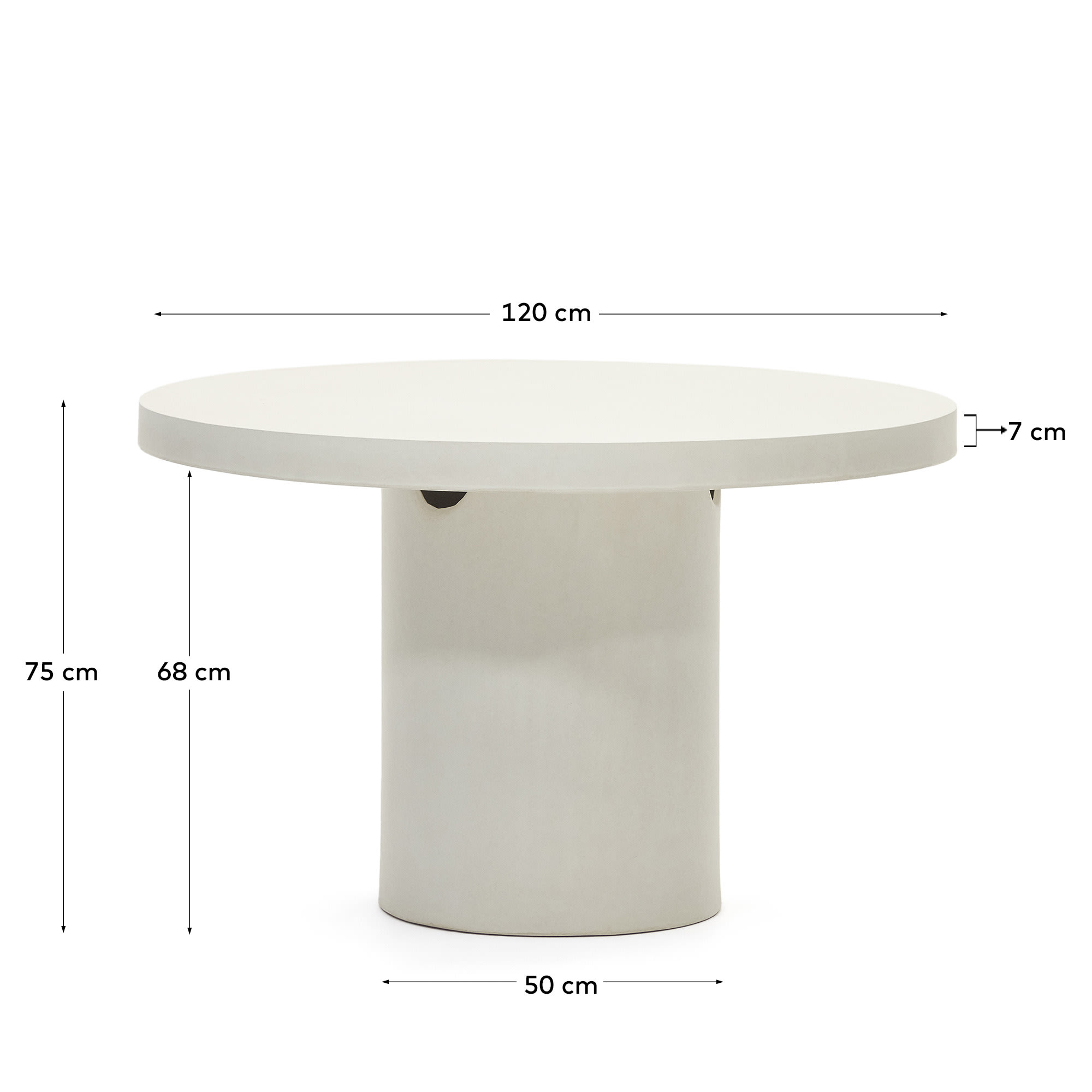 White cement on sale dining table