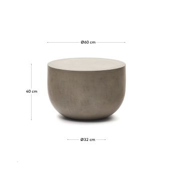 Table basse ronde Garbet en ciment Ø 60 cm - dimensions