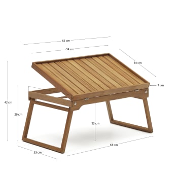Mani folding tray made from solid acacia wood - sizes