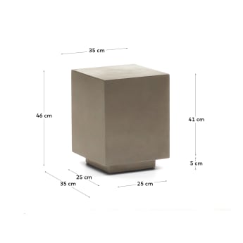 Table d'appoint Rustella en ciment 35 x 35 cm - dimensions