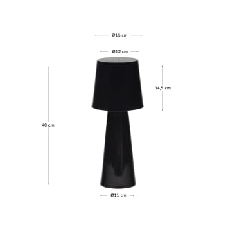 Arenys large table lamp with a black painted finish - sizes