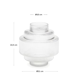 Whitby transparent vase, 20 cm - sizes