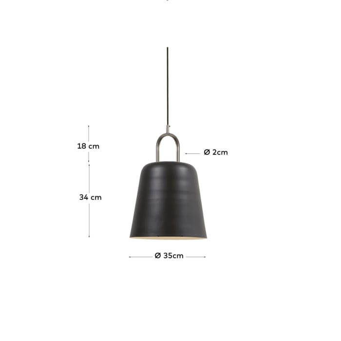 Lampada Pagoda Sospensione, da Soffitto, con Griglia e Ganci, Industriale,  in Metallo, in Nero - KMV Home Store %