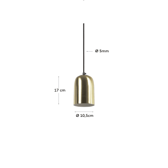 Eulogia metal ceiling light with brass finish - sizes