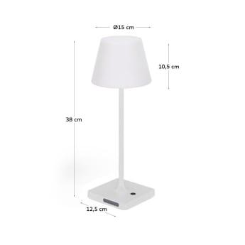 Outdoor Aluneytable lamp in white finish - sizes