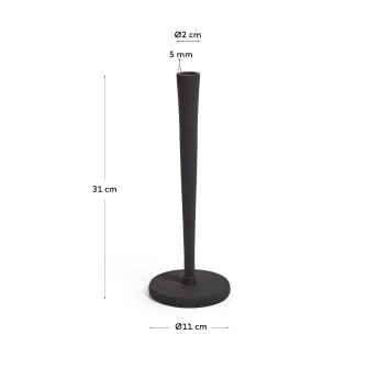 Zarela large metal candle holder in black - sizes