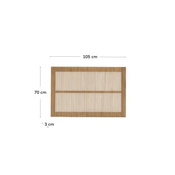 Cabeceira Beyla de madeira maciça de freixo para cama de 90 cm FSC 100% - tamanhos