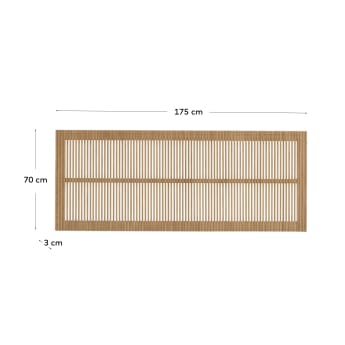 Beyla solid ash wood headboard, for 160 cm beds FSC 100% - sizes